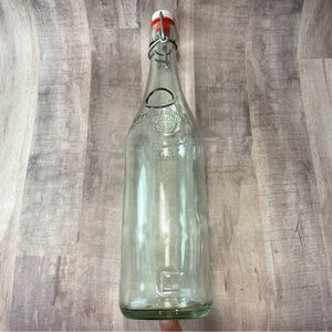 Vintage Geyer Freres Maison Fondee 1895 Glass Bottle Clasp Stopper Lid 12.5"